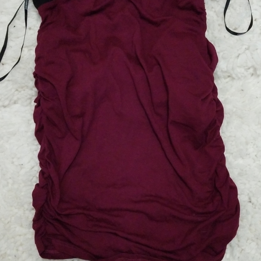 NEW W/TAGS - Forever 21 - Burgundy Open Back Dress - Picture 3 of 6
